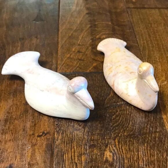 Soapstone ducks, set of two! - Picture 1 of 4